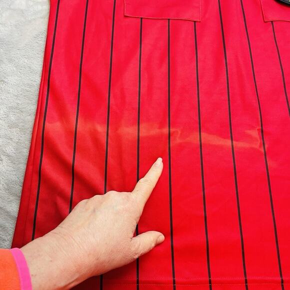 Official Sports Soccer Referee Jerseys (2) Size L Red Yellow Stripe 2004 Patch - Picture 11 of 13